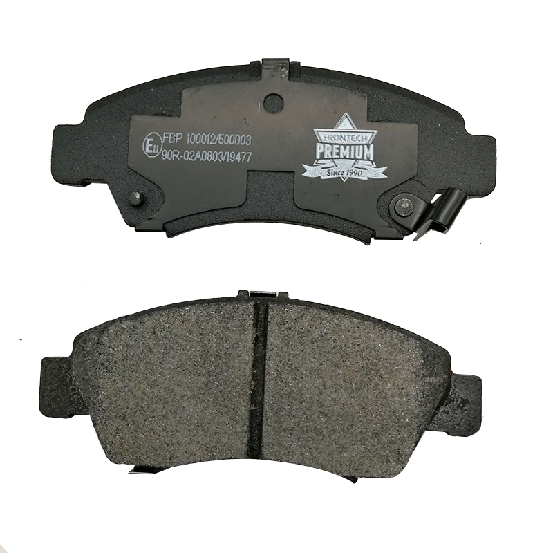Ceramic brake pads for quiet low-dust passenger vehicle braking